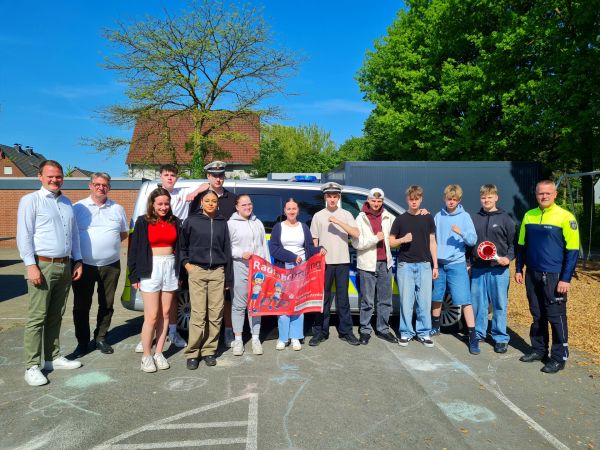 Radfahrprüfung an der Regenbogenschule